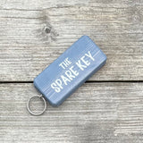 Wooden Wordy Keyring in Grey