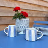 Handmade Washed Stripe Koko Mug in Ink