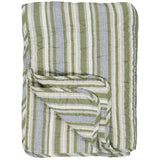 Green White & Beige Stripe Quilt