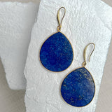 Lapis Lazuli Disc Earrings