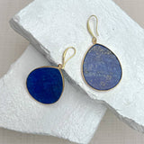 Lapis Lazuli Disc Earrings