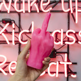 Middle Finger Candle in Pink