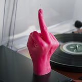 Middle Finger Candle in Pink