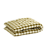 Mustard & White Check Cotton Mattress