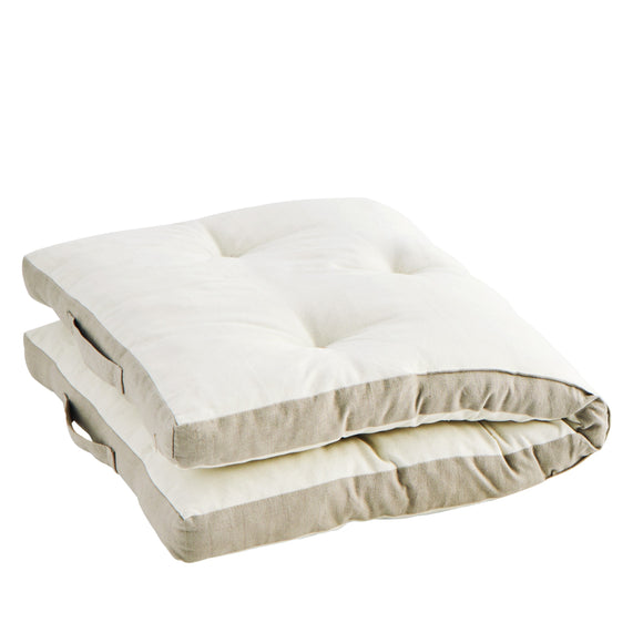 Off-White and Taupe Cotton Mattress