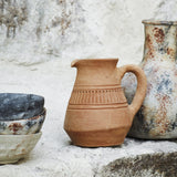 Etched Terracotta Jug