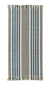 Striped Floor Runner in Blue