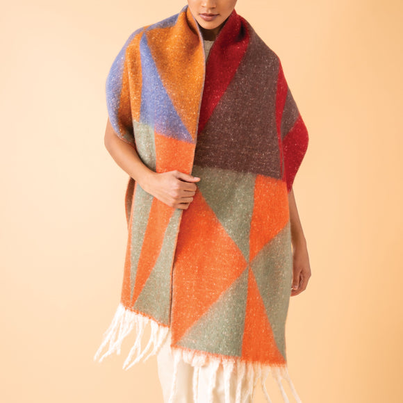 Chunky Geometric Scarf in Rust & Sage