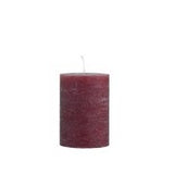 Rustic Pillar Candles in Red