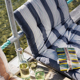 Blue, Grey Folk Striped Cotton Mattress