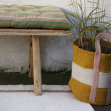 Mustard & Pink Striped Cotton Bag
