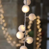 Long Snowball Pompom LED Light Garland