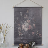 Faded Floral Canvas Wallhanging - Small
