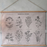 Medicinal Herbs Canvas Wallhanging