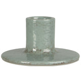 Glazed Stoneware Candleholder- Dusty Blue