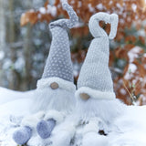 Grey & White Dotty Christmas Gonk