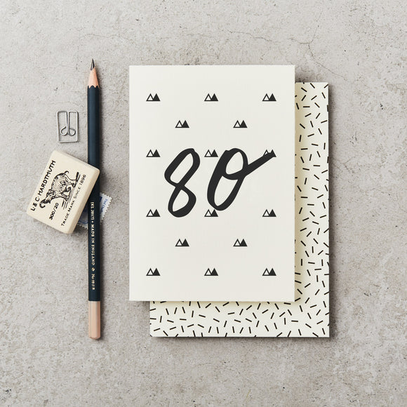 80 Birthday Card