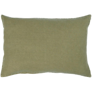 Rectangle Linen Cushion in Moss Green