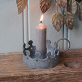 Zinc Crown Candle Holder