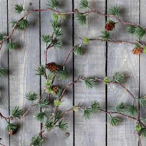 Cedar Garland with Pine Cones