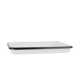 White Enamel Rectangle Tray