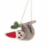 Felt Christmas Sloth Decoration