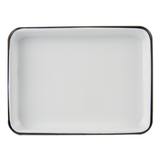 White Enamel Rectangle Tray