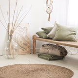 Velvet Cushion Olive Green