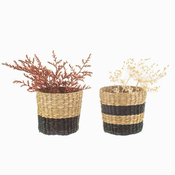Mini Black Seagrass Baskets