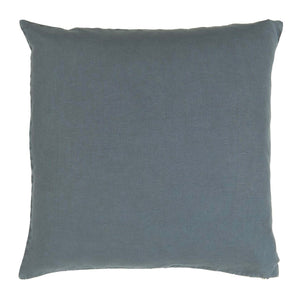 Linen Square Cushion in Historical Blue