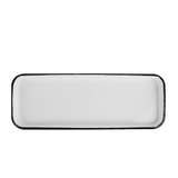 Long White Enamel Rectangle Tray