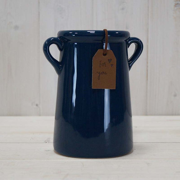 Blue Ceramic Vase - Small