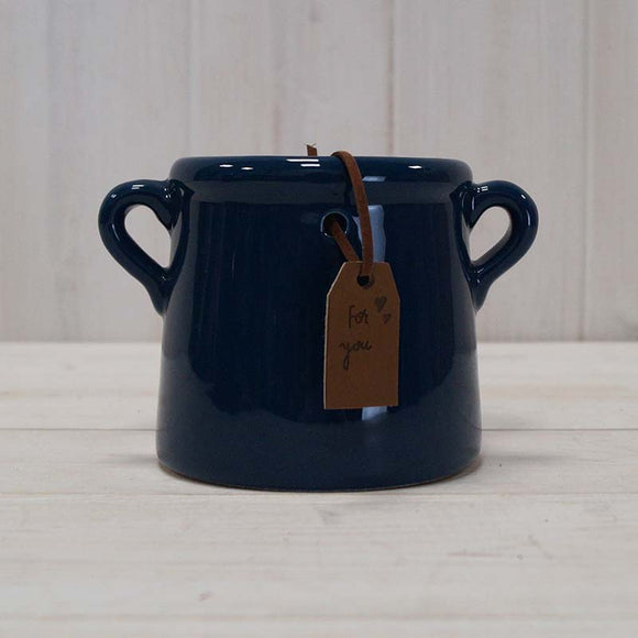 Blue Ceramic Pot 8cm