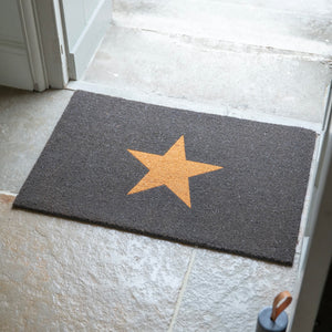 Charcoal Star Doormat - Large