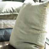Olive Linen Square Cushion