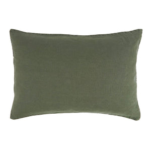 Linen Rectangle Cushion in Forest Green
