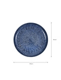 Large Blue Embossed Round Tray