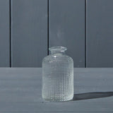 Clear Dimpled Glass Bottle