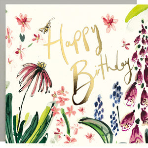 Happy Birthday Flowers Card