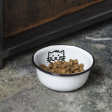 Enamel Cat Bowl