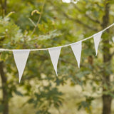 White Cotton And Jute Bunting