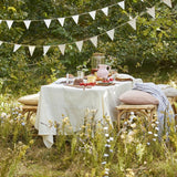 White Cotton And Jute Bunting