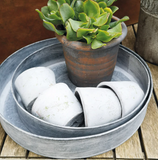 Zinc Deep Sided Tray 29cm
