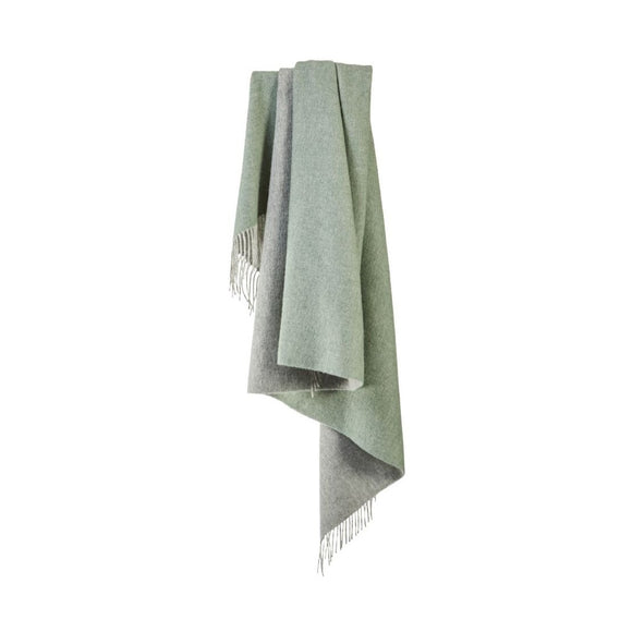Pure New Wool Throw in Sage Green