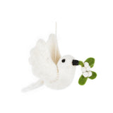Handmade Felt Mistletoe Dove