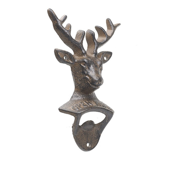 Iron Stag Wall Bottle Opener