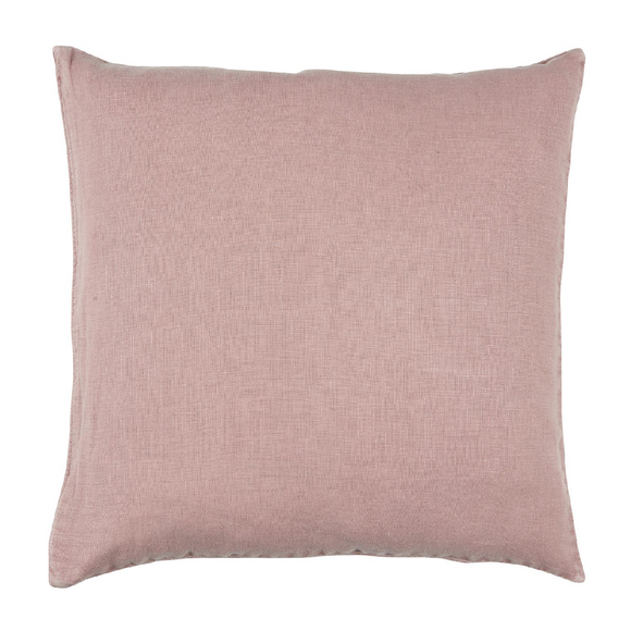 Square Linen Cushion in Rose Pink