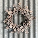 Rustic Glitter Star Wreath