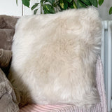 Sheepskin Cushion in Oyster 50x50cm