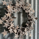 Rustic Glitter Star Wreath
